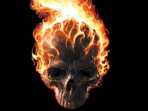 Ghost Rider Flaming Skull Wallpaper