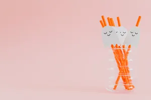 Ghost Straws Cute Halloween Desktop Wallpaper