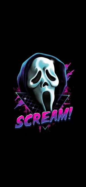 Ghostface Scream Retro Art Wallpaper