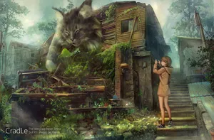 Giant Anime Cat Wallpaper