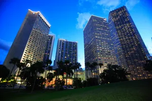 Giant Buildings In Miami Wallpaper