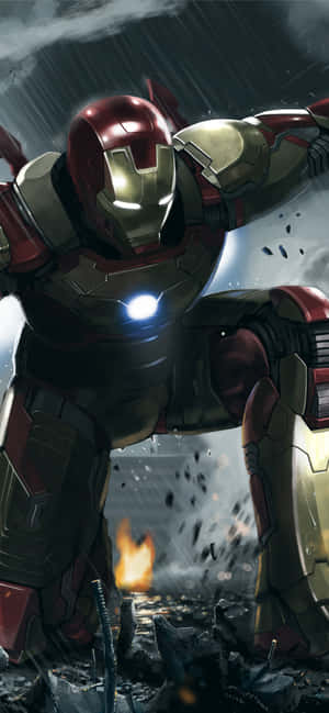 Giant Iron Man Ios 3 Wallpaper