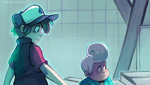 Gideon Gleeful And Dipper Pines Wallpaper