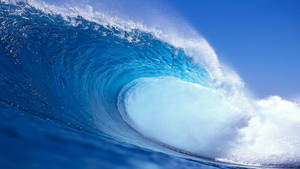 Gigantic Blue Wave Wallpaper