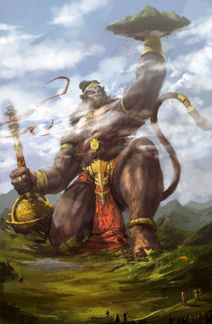 Gigantic Hindu God Hanuman Wallpaper