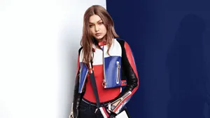 Gigi Hadid Tommy Hilfiger Colored Blazer Wallpaper