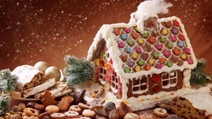 Gingerbread Chocolate House Wallpaper