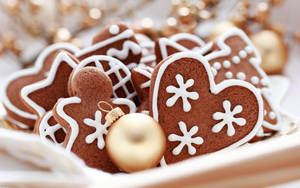 Gingerbread Cookies Close-up Photo Wallpaper