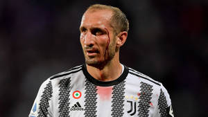 Giorgio Chiellini In Action - Juventus Vs Acf Fiorentina Wallpaper