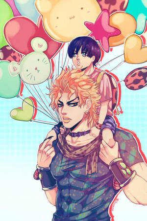 Giorno Giovanna Childhood With Dio Brando Wallpaper