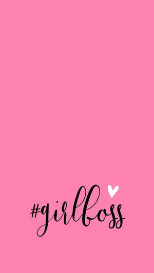 Girl Boss Portrait In Pink Wallpaper