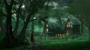 Girl In Red Dress Live Desktop Wallpaper
