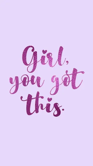 Girl Power Cute Quote Wallpaper