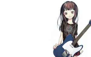 Girly Cartoon Japanese Musician Wallpaper