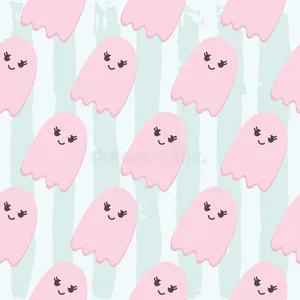 Girly Halloween Pink Ghosts Wallpaper