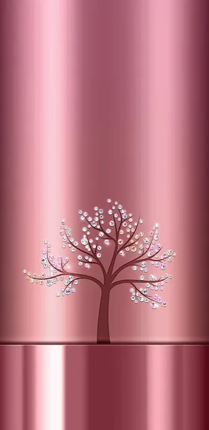 Girly Metallic Pink Art Wallpaper