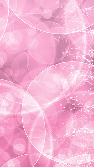 Girly Pink Abstract Bubbles Wallpaper
