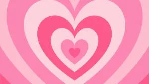 Girly Pink Wildflower Heart Wallpaper