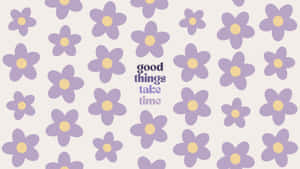 Girly Purple Flower Desktop Wallpaper