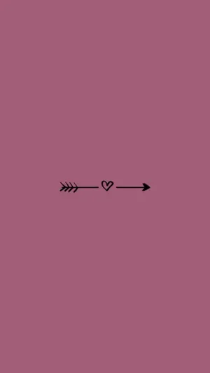 Girly Tumblr Black Heart And Arrow Wallpaper