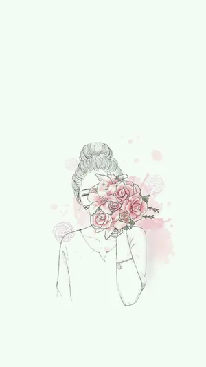Girly Tumblr Bouquet Of Flowers Wallpaper