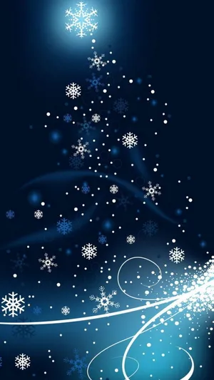 Girly Xmas Snowflakes Wallpaper