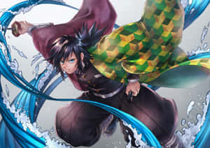 Giyu Tomioka Demon Slayer Laptop Wallpaper