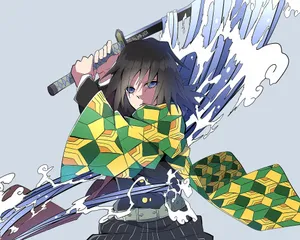 Giyuu Tomioka Ready To Fight Wallpaper