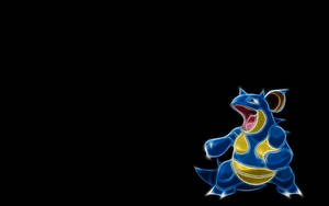 Gleaming Blue Blastoise Wallpaper