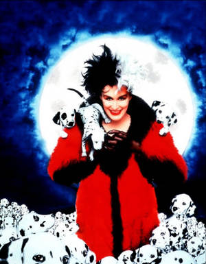 Glenn Close As Cruella De Vil In 101 Dalmatians Wallpaper