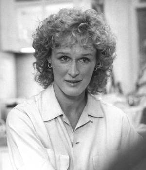 Glenn Close In Black And White Wallpaper