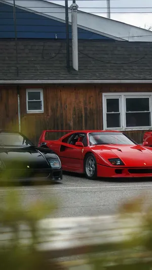 Glimpse Of A Vintage Ferrari Wallpaper