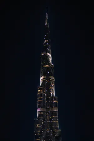 Glinting Lights From Burj Khalifa Wallpaper