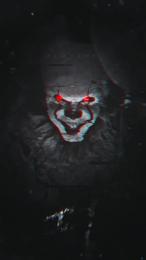 Glitch Pennywise In Black And White Wallpaper