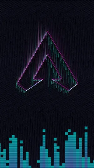 Glitched Monogram Logo Apex Legends Phone Wallpaper