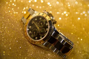 Glitter Gold Rolex Wallpaper
