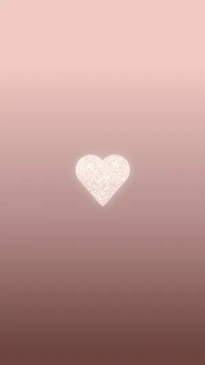 Glitter Rose Gold Heart Love Phone Wallpaper