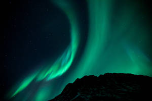 Glittering Night And Northern Lights Wallpaper