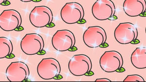 Glittering Peach Aesthetic Laptop Wallpaper