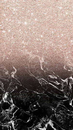 Glitters And Black Aesthetic Marble Wallpaper