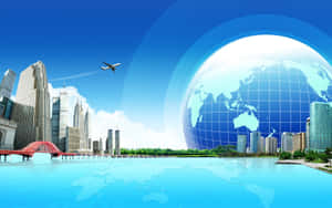 Global Traveland Urban Skyline Wallpaper