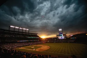 Gloomy Baseball Stadium Wallpaper