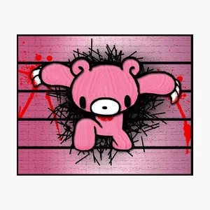 Gloomy Bear Jumping Off A Wall Wallpaper