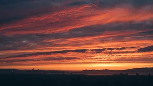 Gloomy Sunset Horizon Wallpaper