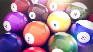 Glossy Snooker Balls Wallpaper