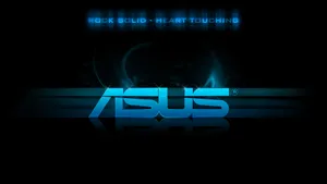 Glowing Blue Asus Slogan Wallpaper