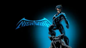 Glowing Blue Nightwing Wallpaper