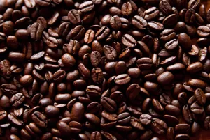 Glowing Coffee Beans Wallpaper