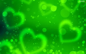 Glowing Green Heart Wallpaper