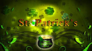 Glowing Green St Patrick's Day Wallpaper